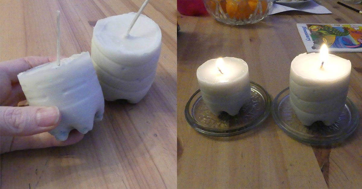 Świeczka ze zużytego oleju – bardzo proste DIY